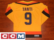CCM Vancouver Canucks #9 Tony Tanti Authentic Yellow Vintage Jersey